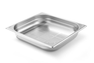 Pojemnik GN 2/3 h-65 mm perforowany stal nierdzewna Kitchen Line Hendi 807224