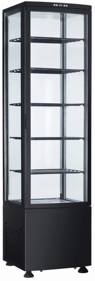 Witryna chłodnicza cukiernicza LED czarna pojemność 270 l Resto Quality RTC287BE